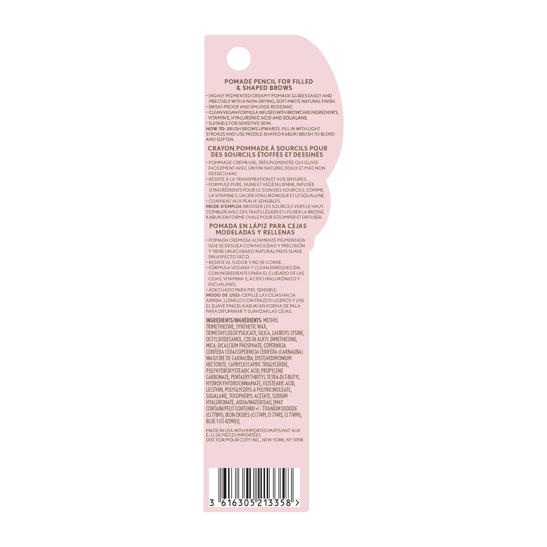 Clean Fresh Brow Filler Pomade Pencil - US 7356