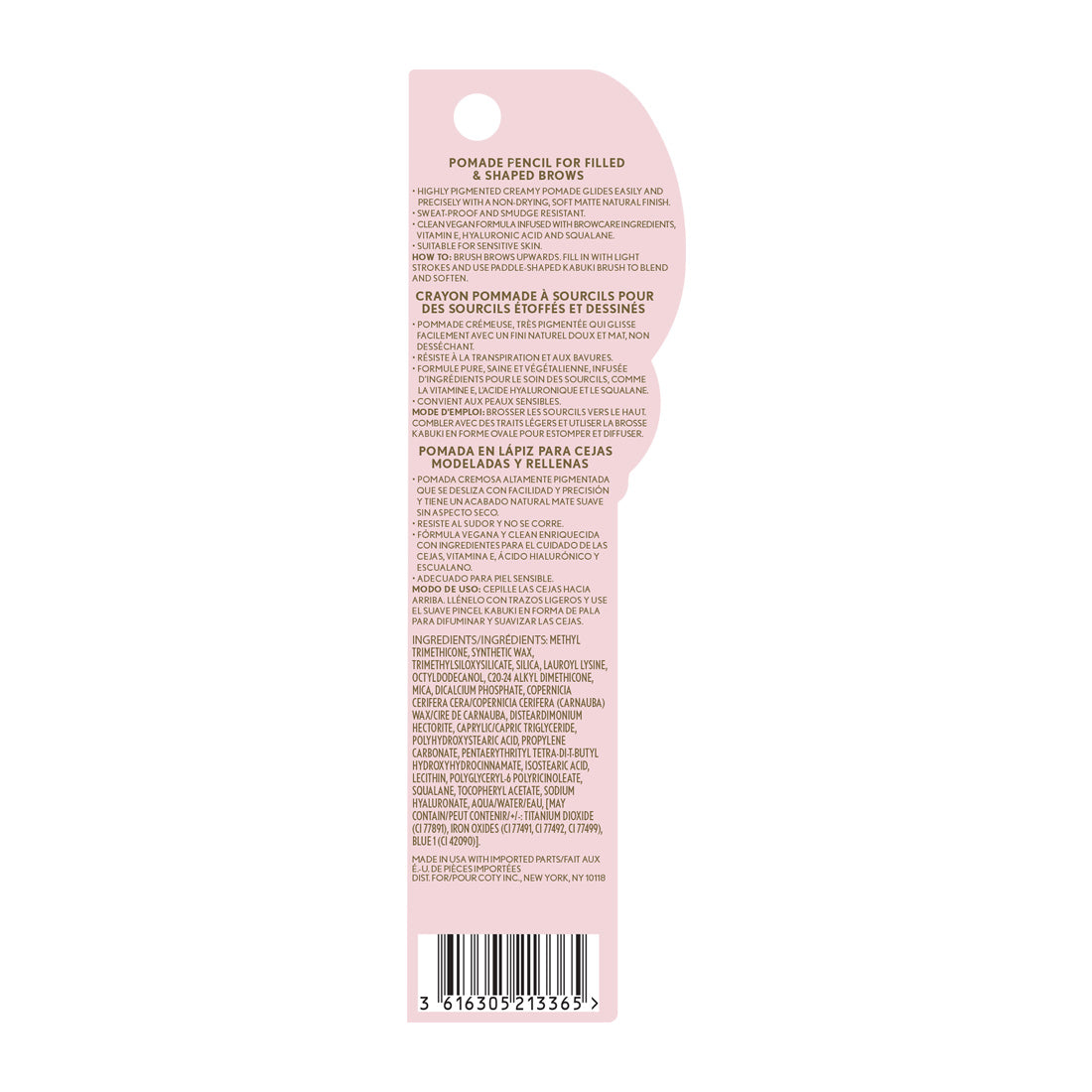Clean Fresh Brow Filler Pomade Pencil - US 2338
